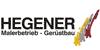 Logo von Hegener Malerbetrieb-Gerüstbau GmbH & Co. KG